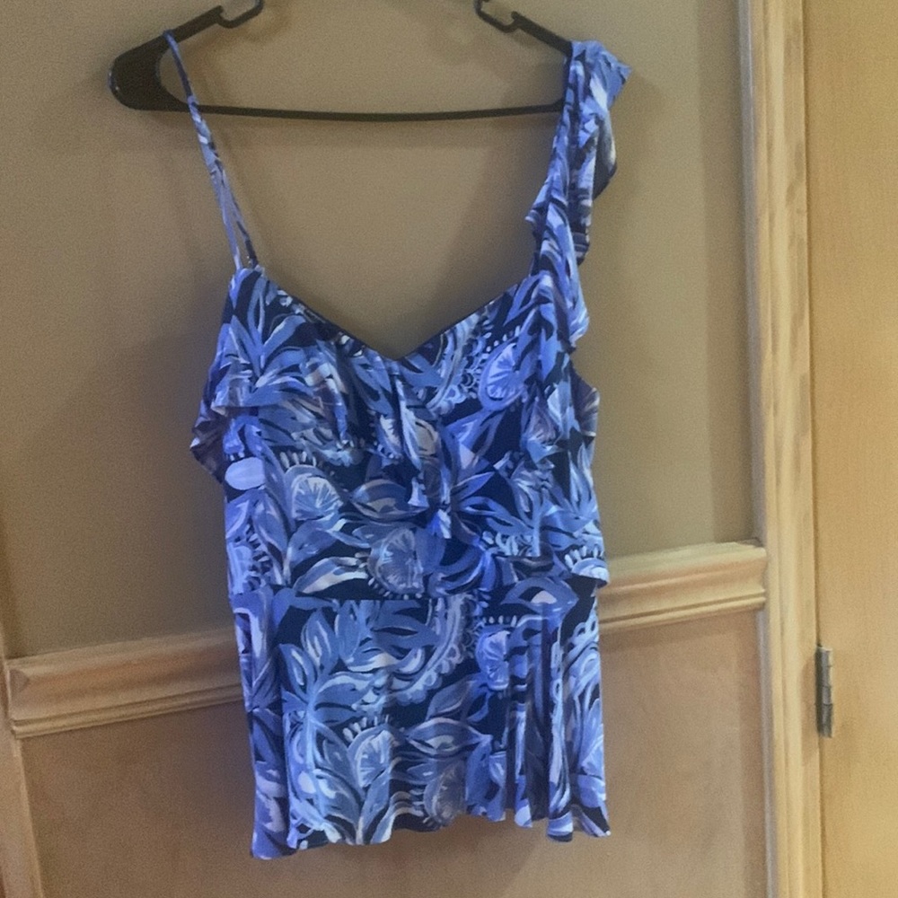 NWT Lily Pulitzer Auria Top in High Tide Navy size 16
